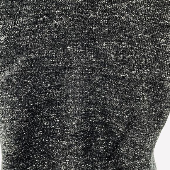 Current Elliott Black Heather Wool Open Shoulder Long Sleeve Pullover Sweater S - Picture 6 of 12